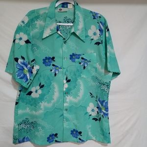 Vintage Sears Kings Road 100% Polyester Hawaiian Shirt Size XL